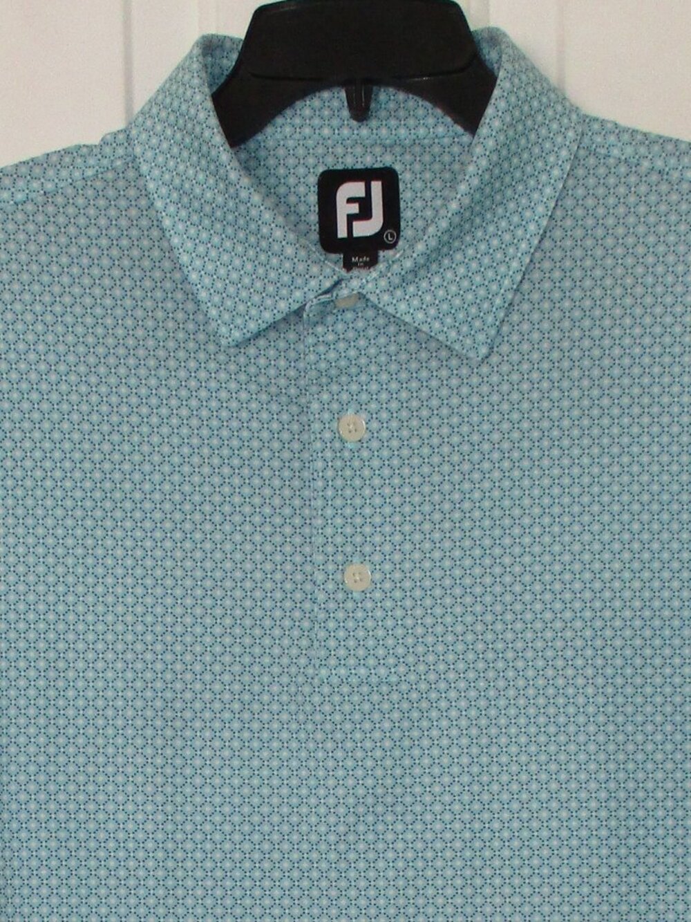 FootJoy Mens S/S Blue-Green Stretch Golf Polo Shirt NWOT - Size Large